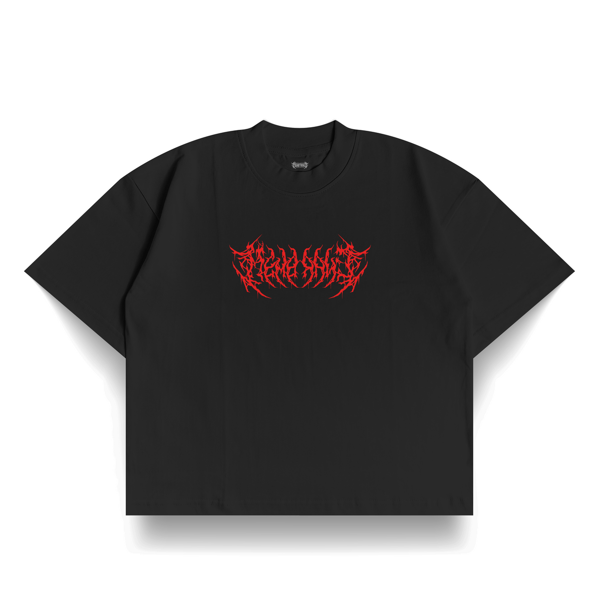 BOXY FIT T-SHIRT MEMBRANE BLACK RED