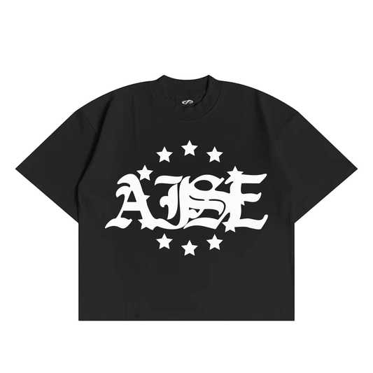 BOXY FIT T-SHIRT AISESTAR BLACK - Front