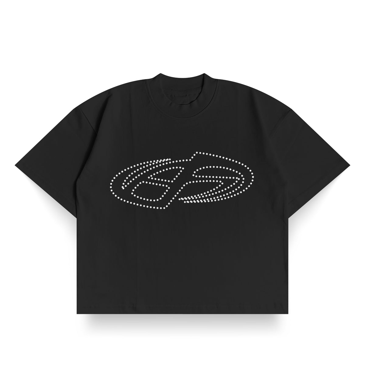 BOXY FIT T-SHIRT DOT BLACK - Front