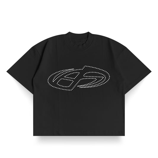 BOXY FIT T-SHIRT DOT BLACK - Front