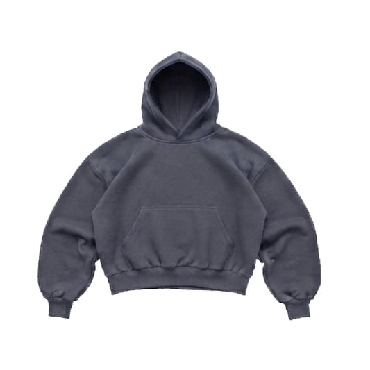BOXY FIT HOODIE STEEL GREY