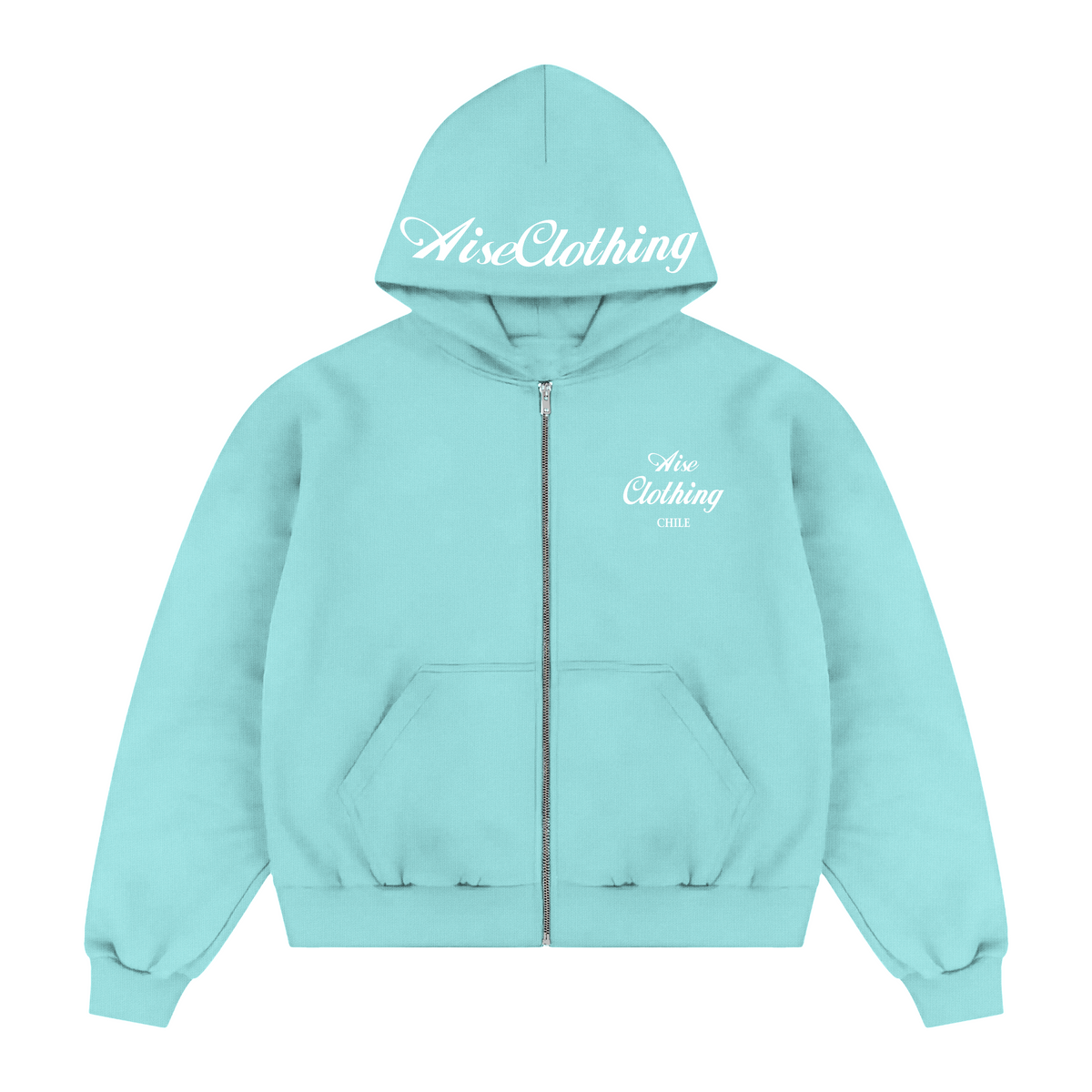 ZIPPER HOODIE CHILE CELESTE - Front